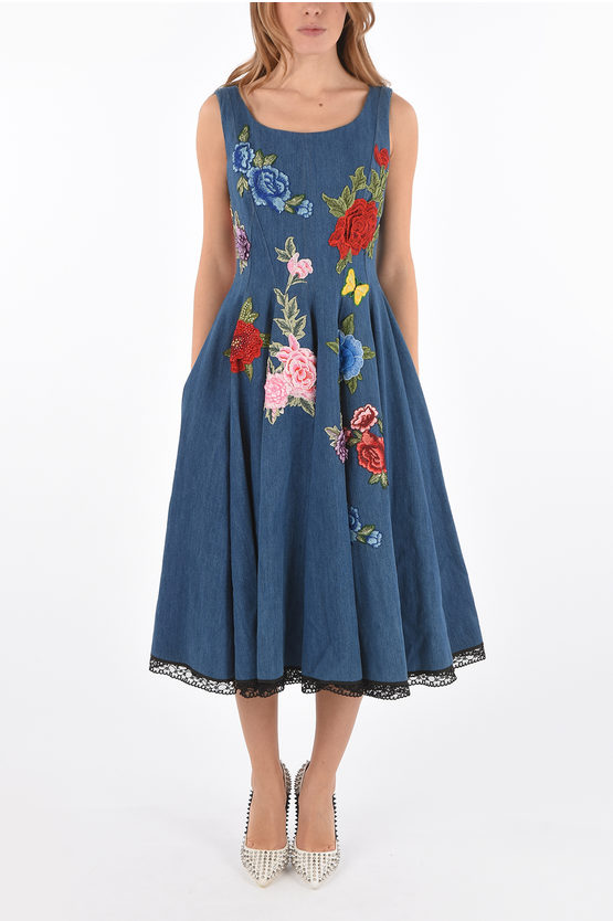 Philipp Plein COUTURE denim sleeveless below knee LEONA BAXTER