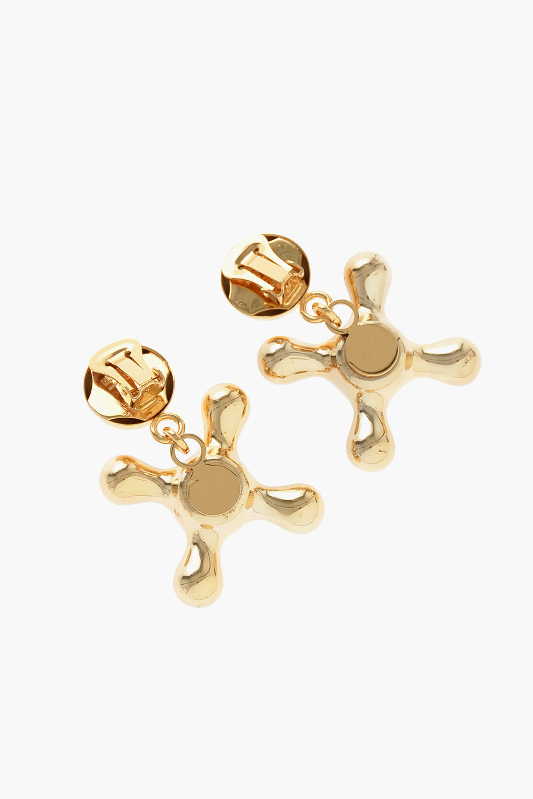 Moschino COUTURE! Hot and Cold Knob Shaped Gold Clip-on