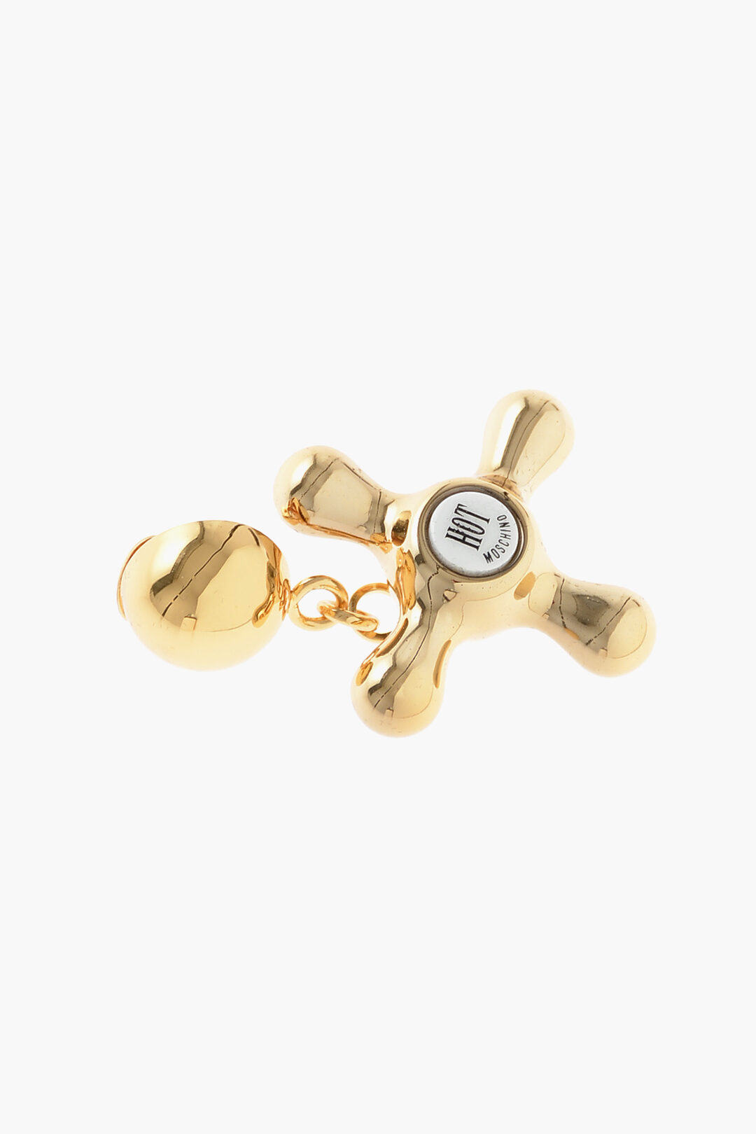 Moschino COUTURE! Hot and Cold Knob Shaped Gold Clip-on