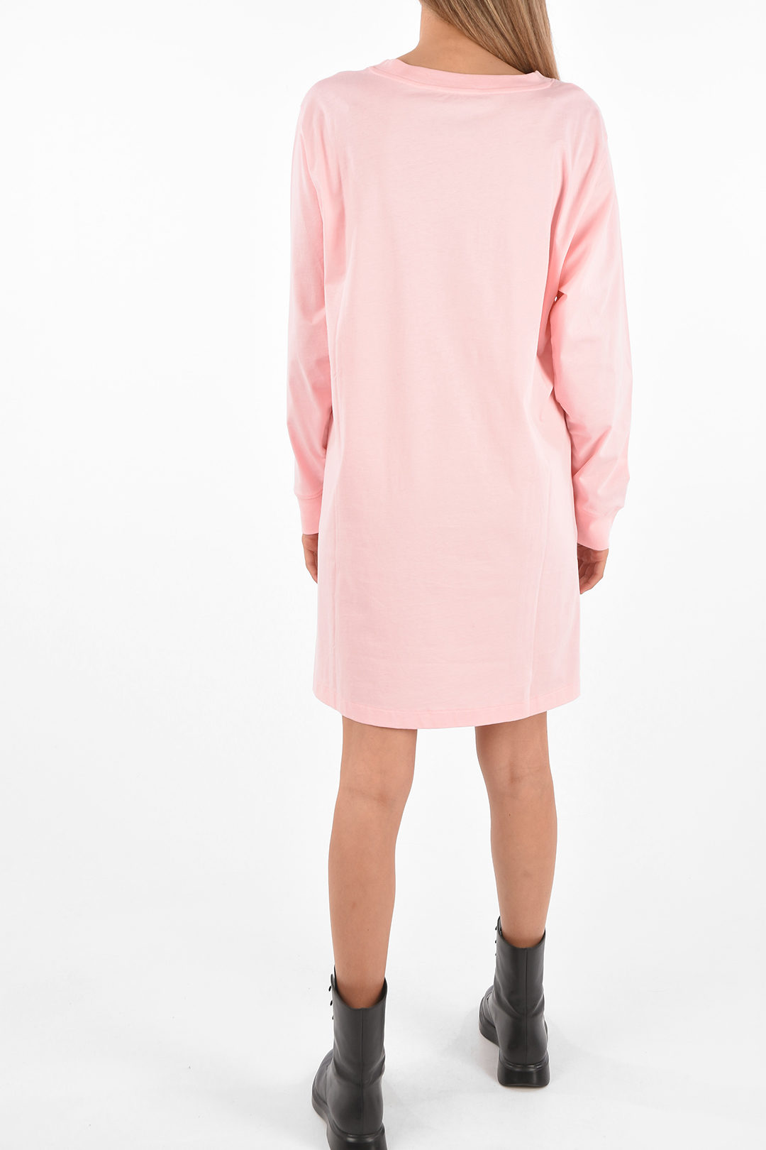 ワンピース MOSCHINO COUTURE Woman Dress White 04100531 0001 White logo-print cotton dress Moschino - women - MOSCHINO