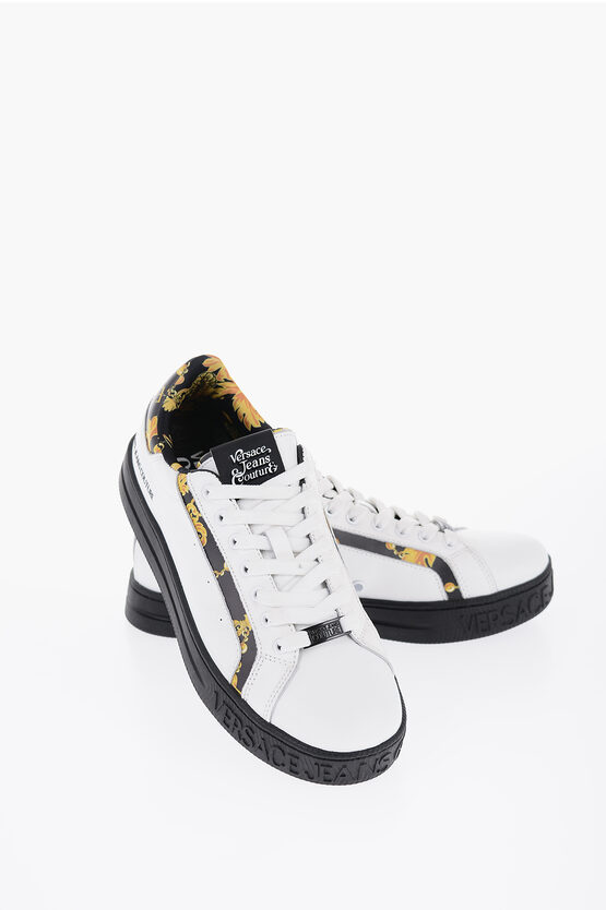 Shop Versace Couture Low-top Sneakers With Mesh Details