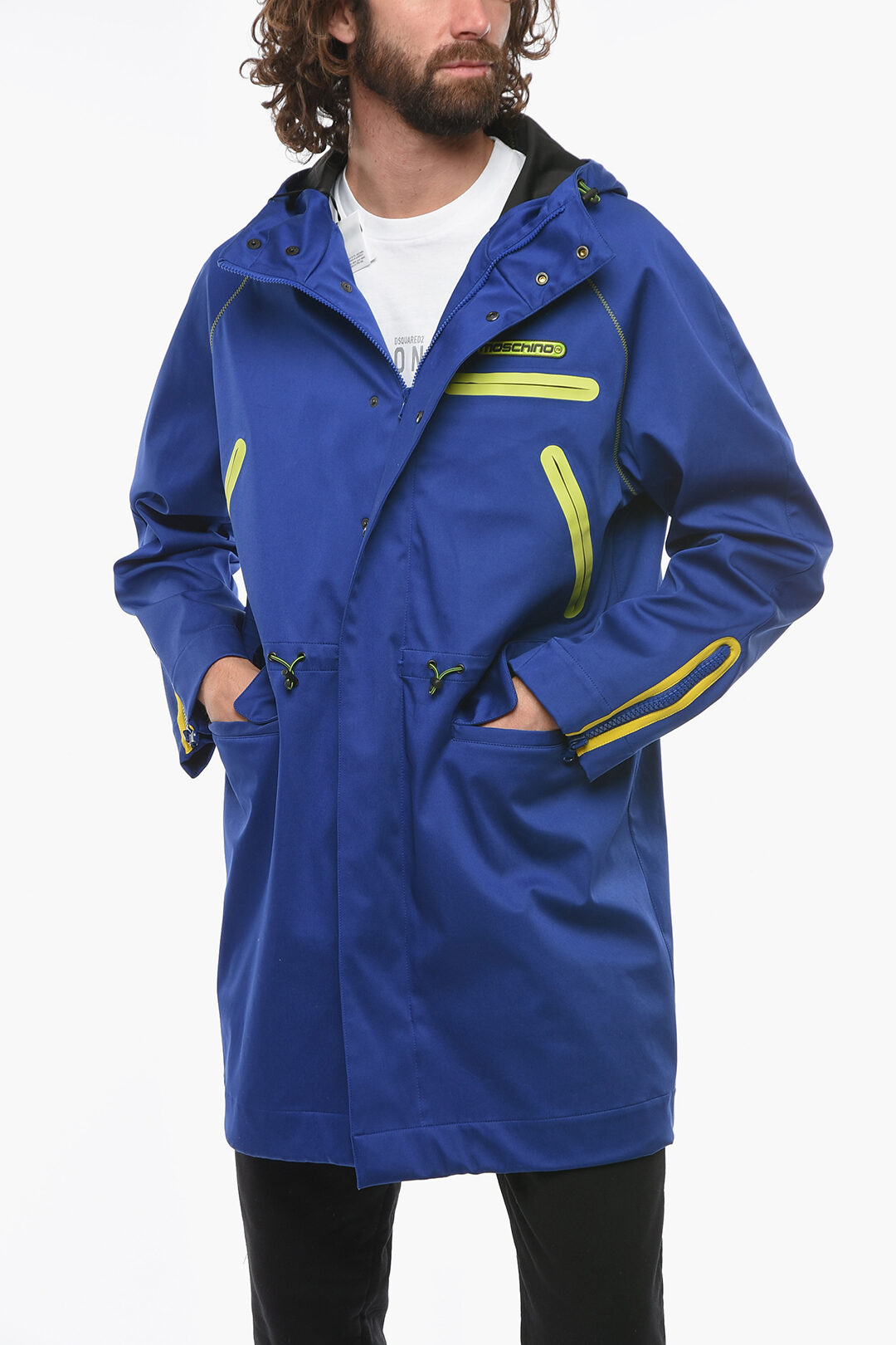 Moschino COUTURE! Multipocket Hooded Jacket with Embossed Logo