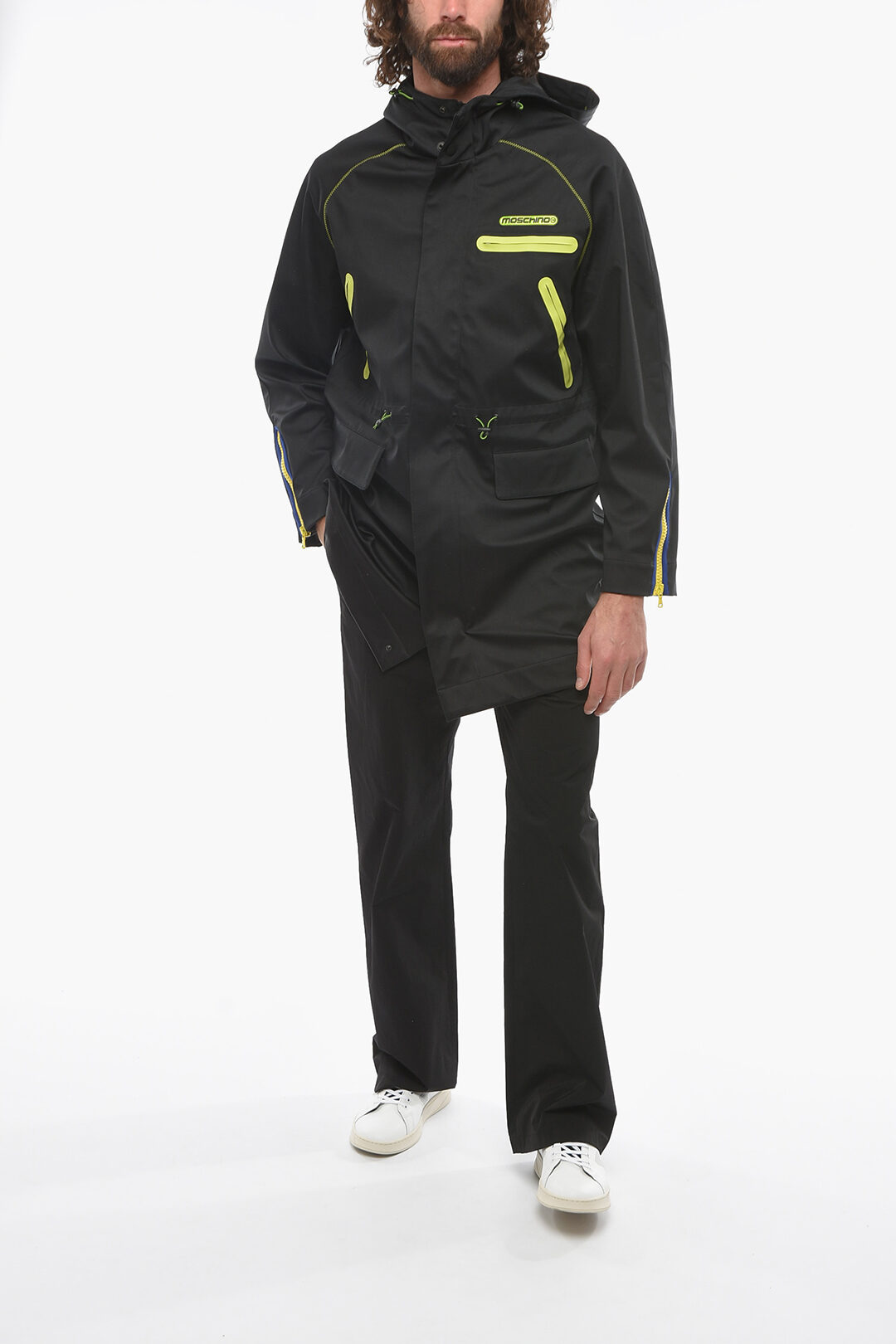 Moschino COUTURE! Multipocket Hooded Jacket with Embossed