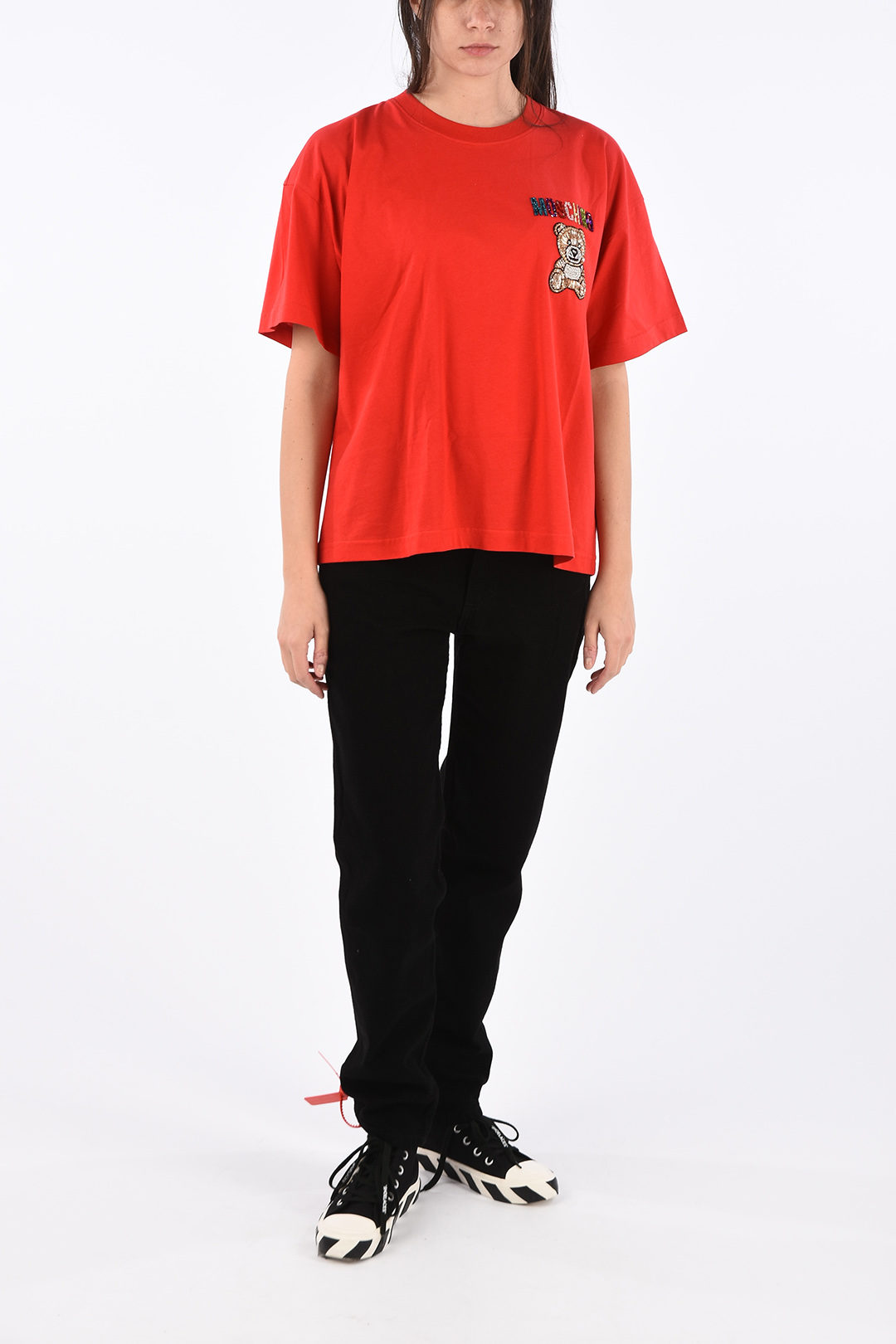 Moschino COUTURE! rhinestone embellished t-shirt women
