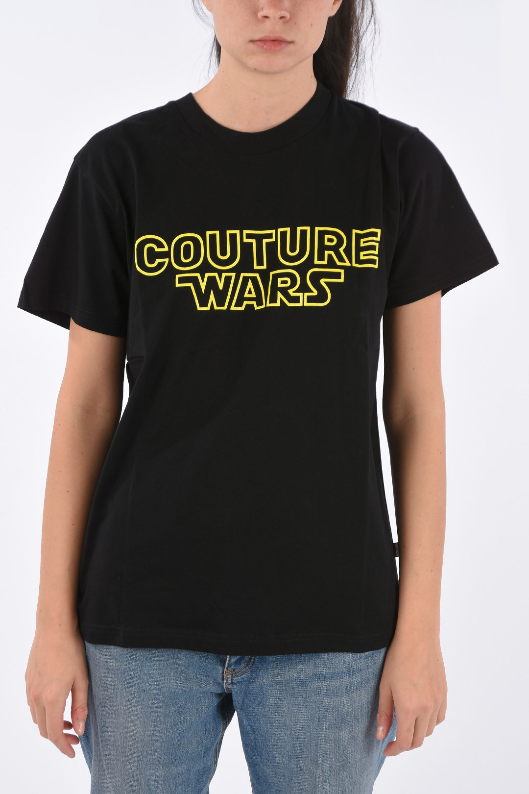 Moschino COUTURE WARS T shirt with Logo Print women Glamood Outlet