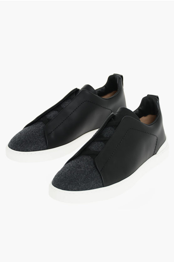 Shop Ermenegildo Zegna Couture Xxx Leather Sneakers