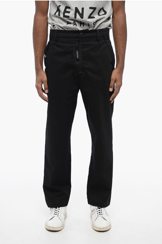 Shop Moncler Craig Green Cotton Pants With Quilted Nylon Details