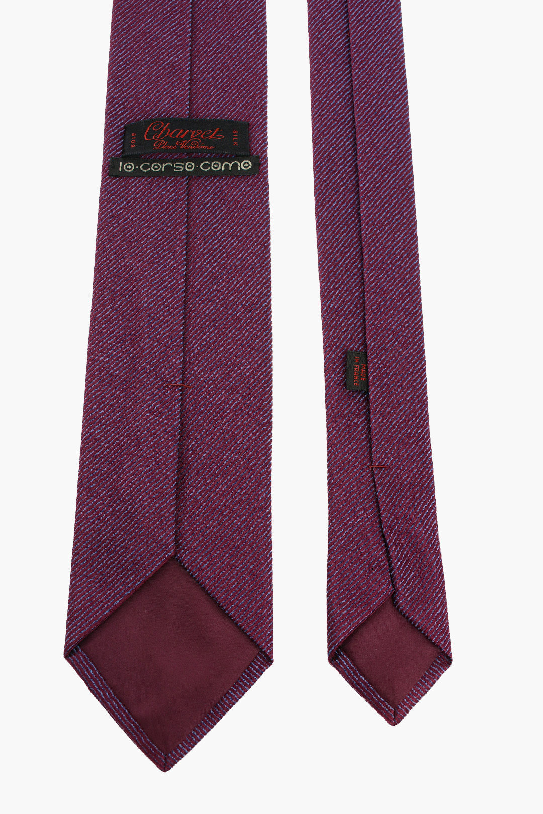 Abrams Cravatta Blu Scuro Rosso Argento a Righe #KR2408