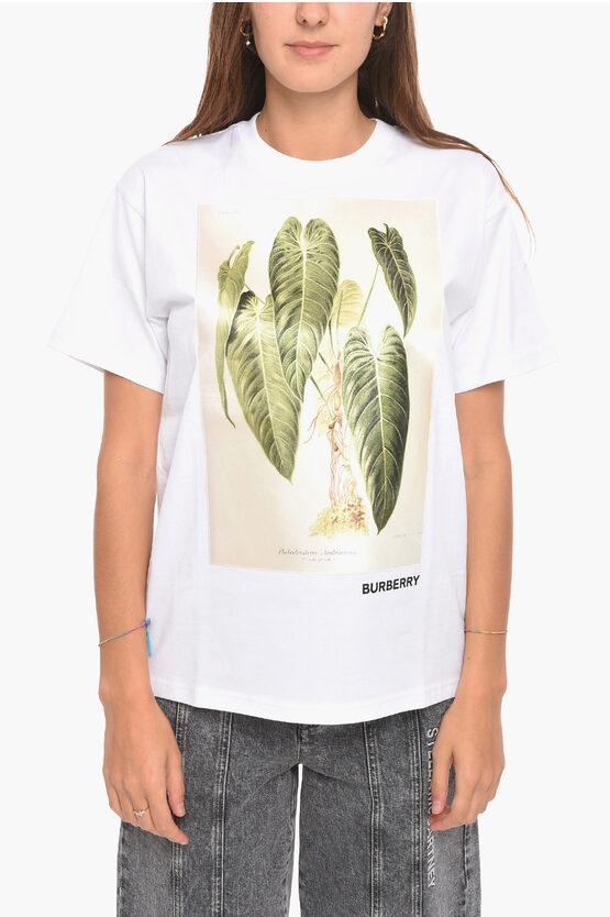 Shop Burberry Creewneck Short Sleeved T-shirt With Maxi Patch