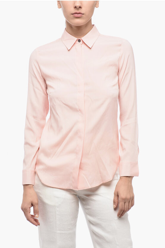 Ella Crepe Shirt With Hidden Placket