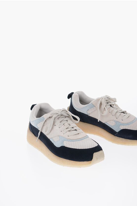 Clarks Crepe Sole Suede Lockhill Low-top Trainers In Multi