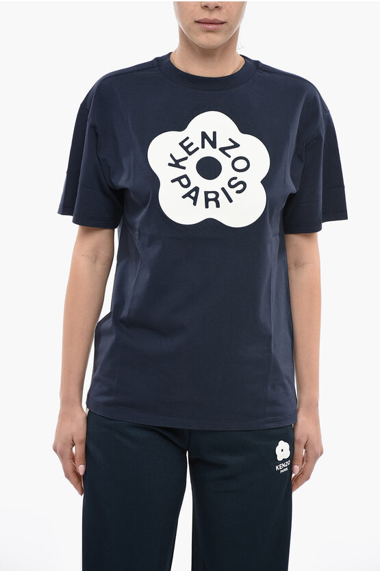 Shop Kenzo Crew Neck Boke Flower Oversized T-shirt With Print