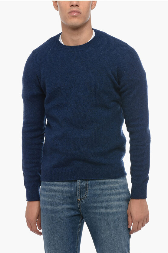 Shop Roberto Collina Crew Neck Camel Blend Sweater