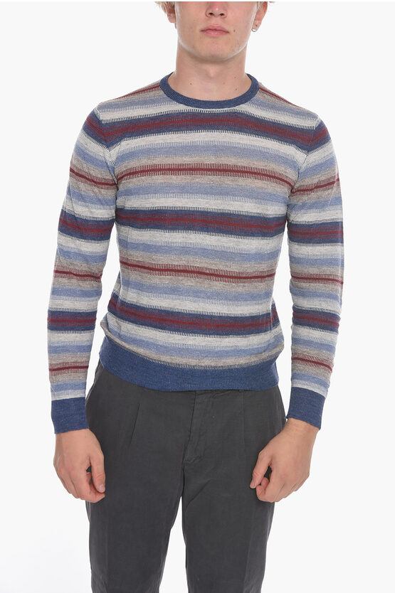Corneliani Crew Neck Canton Linen Blend Sweater
