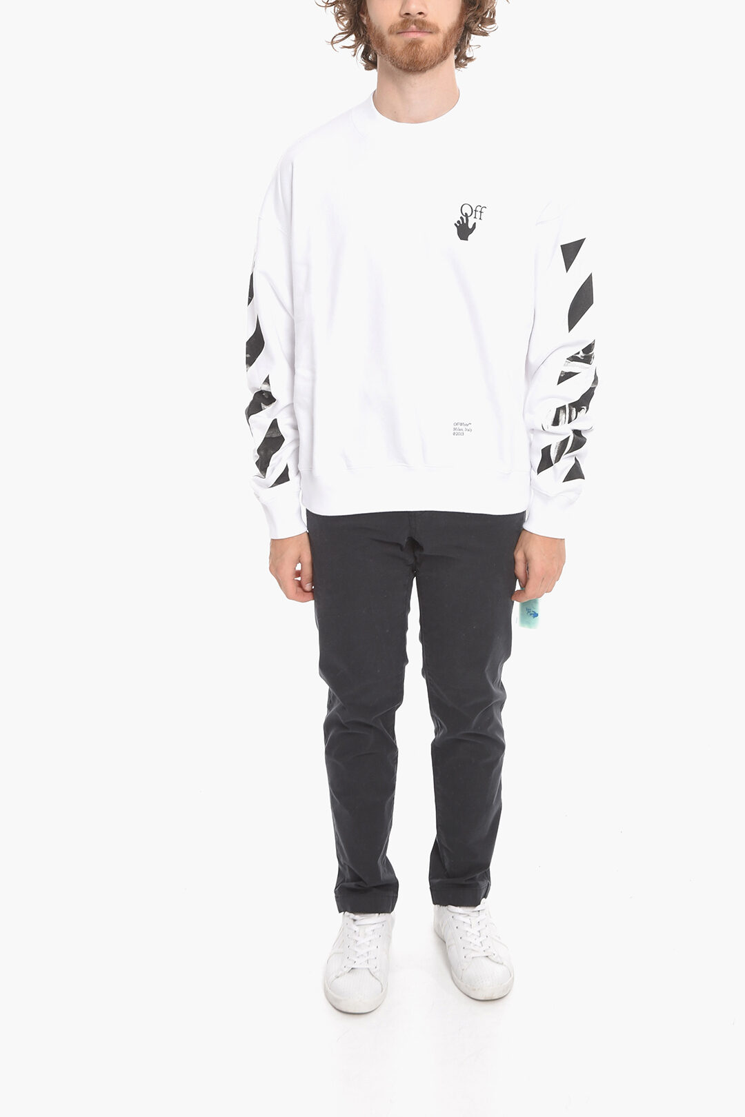 Off-White Crew Neck CARAVAGGIO ARROW Printed Sweatshirt men
