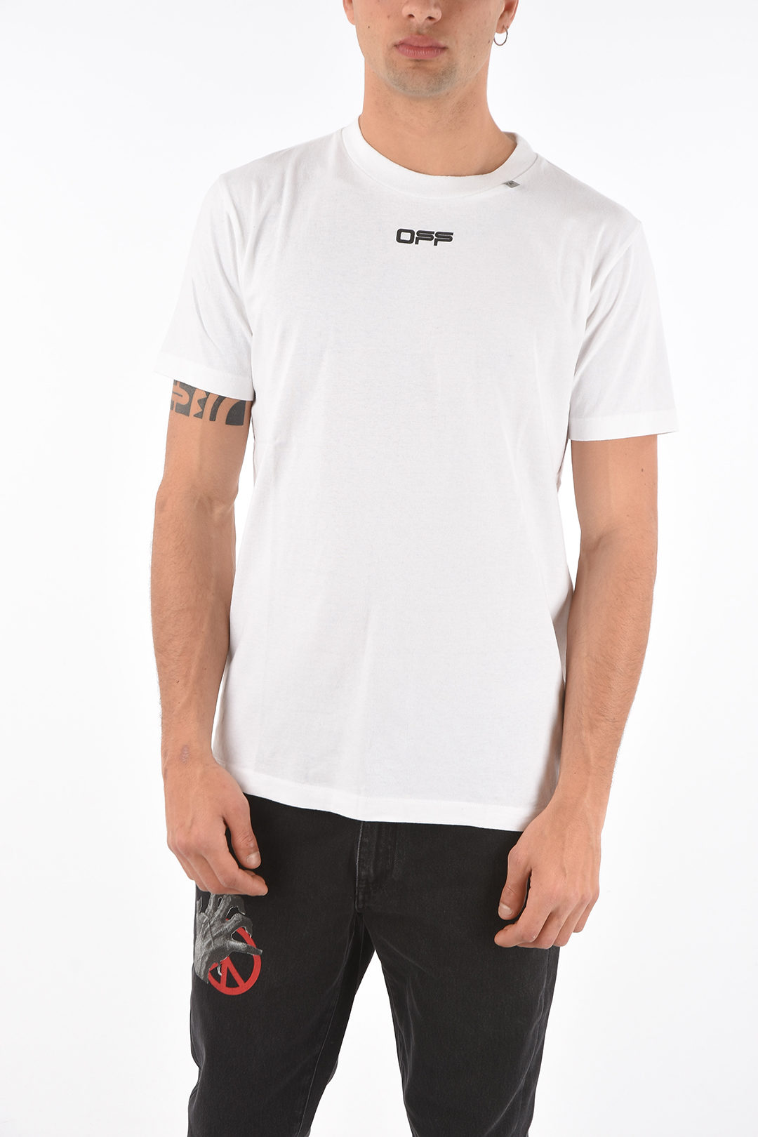 Off-White crew-neck CARAVAGGIO ARROW t-shirt herren - Glamood Outlet