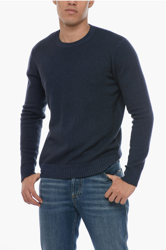 Shop Malo Crew Neck Cashmere Blend Sweater