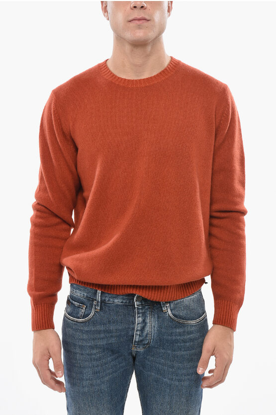 Malo Crew Neck Cashmere Blend Sweater In Brown