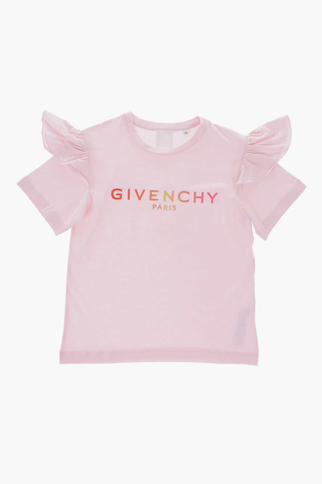 Givenchy KIDS Crew Neck Cotton T shirt with Gradient Logo girls Glamood Outlet