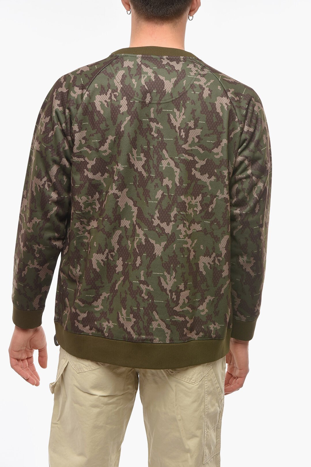 White Mountaineering Crew Neck Cuffed Camouflage Sweatshirt men ...