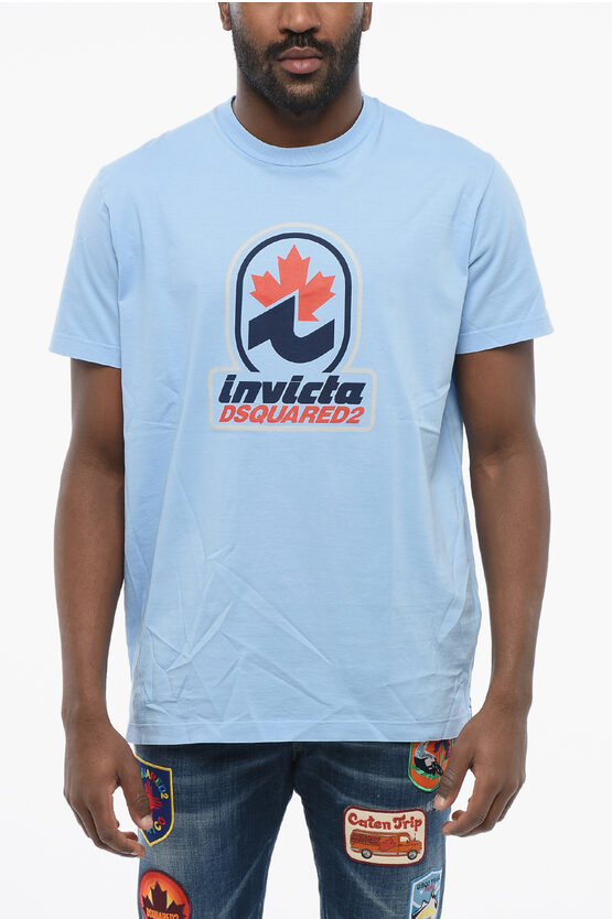 Dsquared2 Crew Neck D2 Invicta T-shirt With Printed Logo