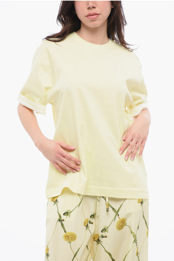 Burberry Crew Neck Dropped Shoulder Cotton T-shirt