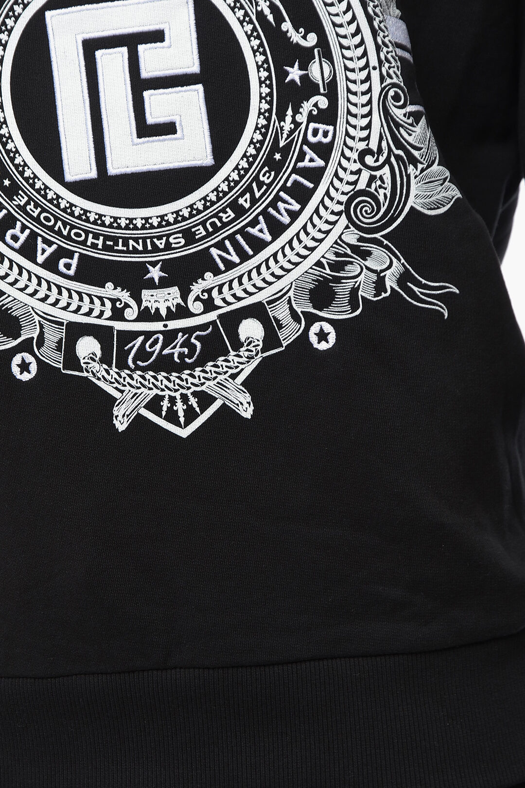 Balmain Crew Neck EMBLEM Sweatshirt with Embroidered Logo men Glamood Outlet