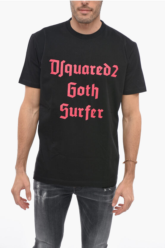 Shop Dsquared2 Crew Neck Goth Surfer Cotton T-shirt