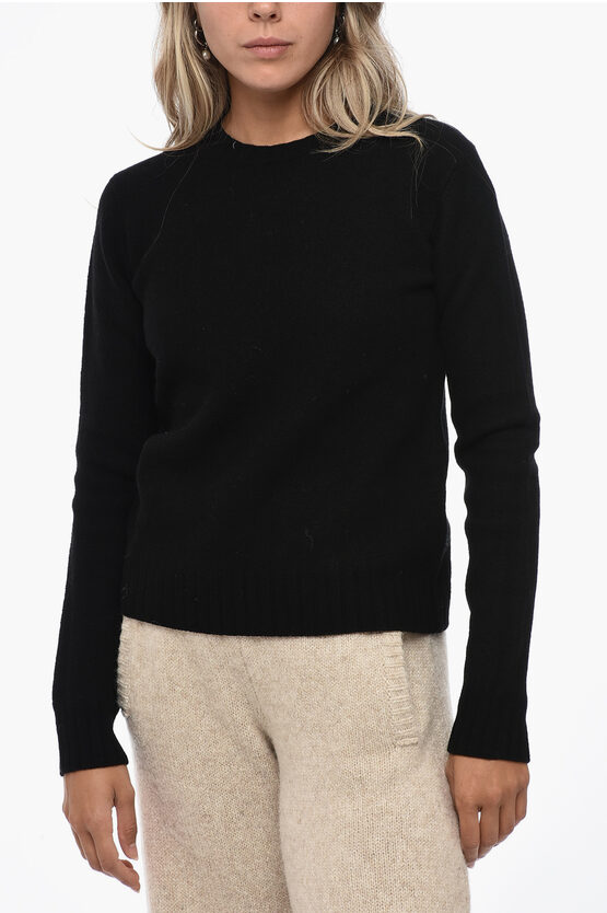 Shop Jil Sander Crew Neck Harmony Wool Pullover