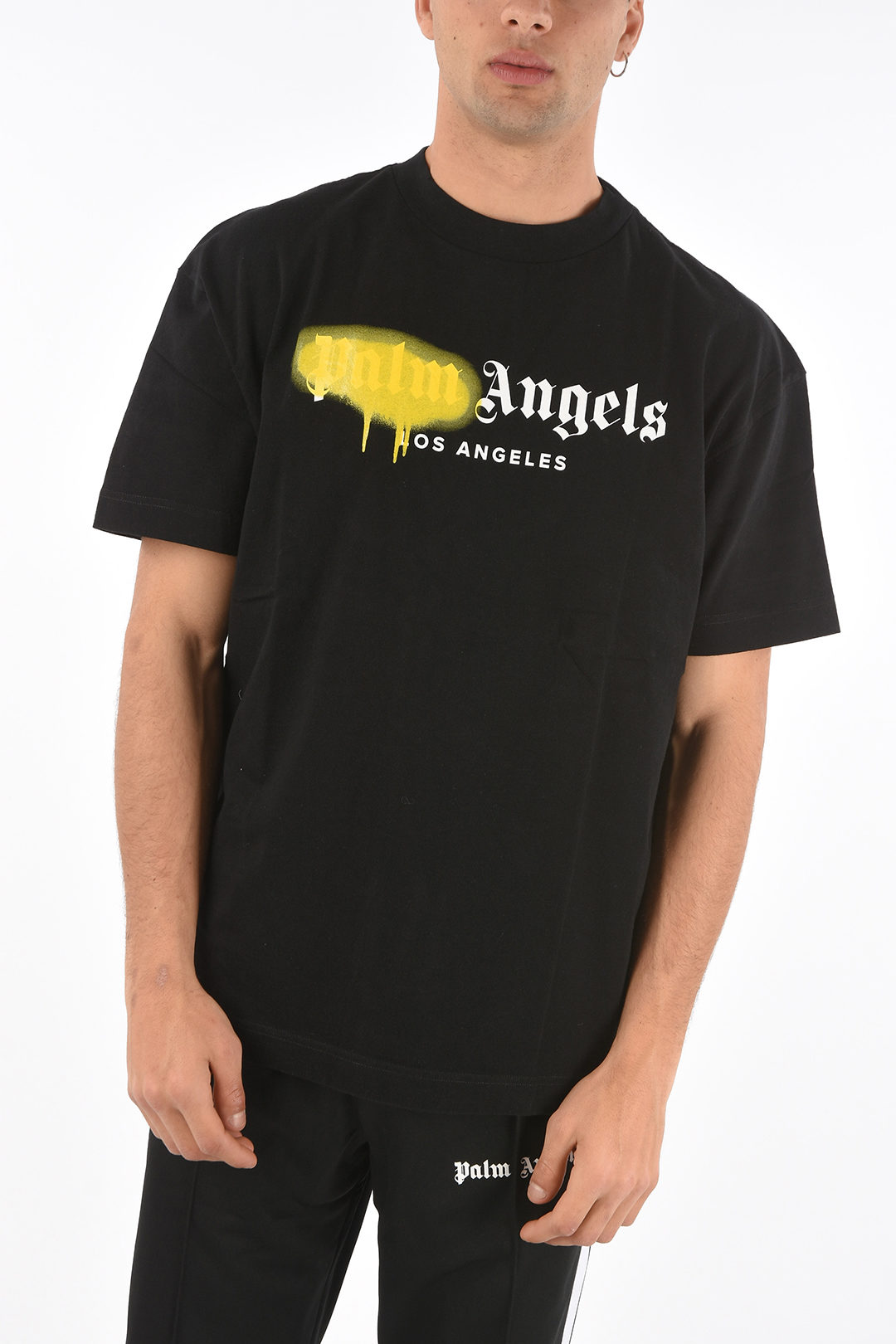 Palm Angels crew-neck LA SPRAYED t-shirt men - Glamood Outlet