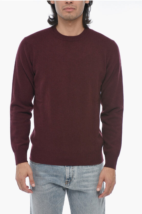 Altea Crew Neck Lunetta Virgin Wool Sweater With Contrasting Patch