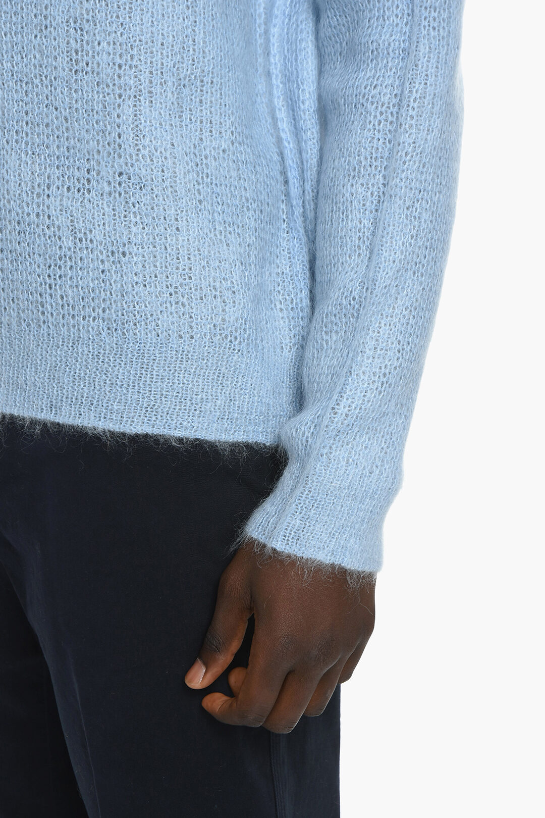 Prada Crew Neck Mohair Blend Sweater men - Glamood Outlet