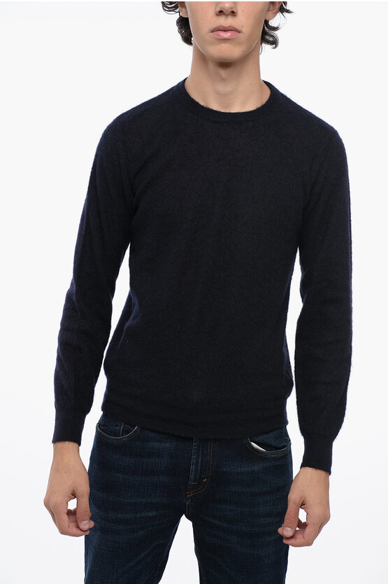 Shop Roberto Collina Crew Neck Mohair Blend Sweater