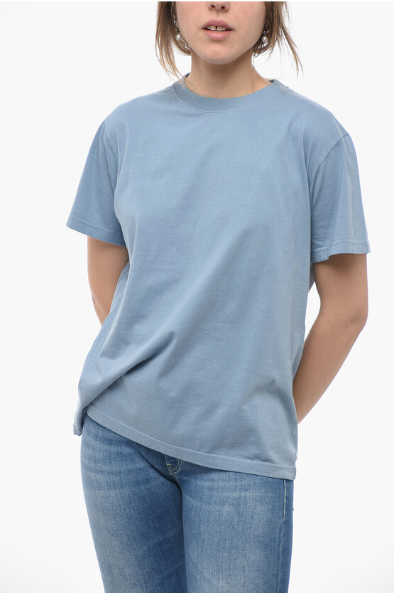 Shop Chloé Crew Neck Monochrome Cotton T-shirt