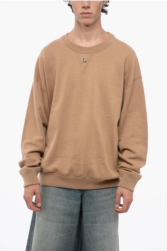 Shop Dolce & Gabbana Crew Neck Pure Cashmere Pullover