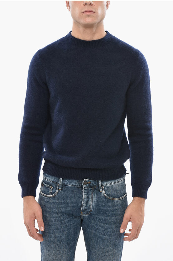 Malo Crew Neck Pure Cashmere Sweater In Black