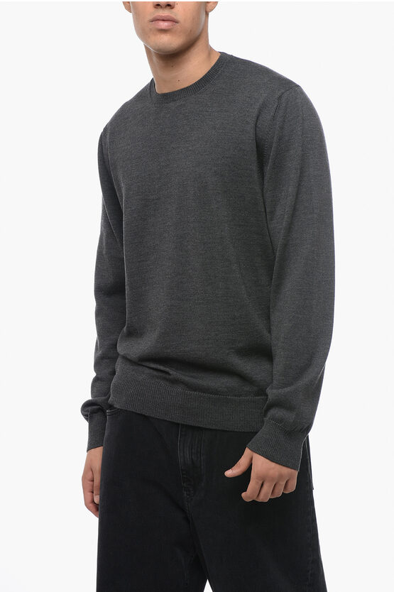 Shop Fay Crew Neck Pure Virgin Wool Sweater