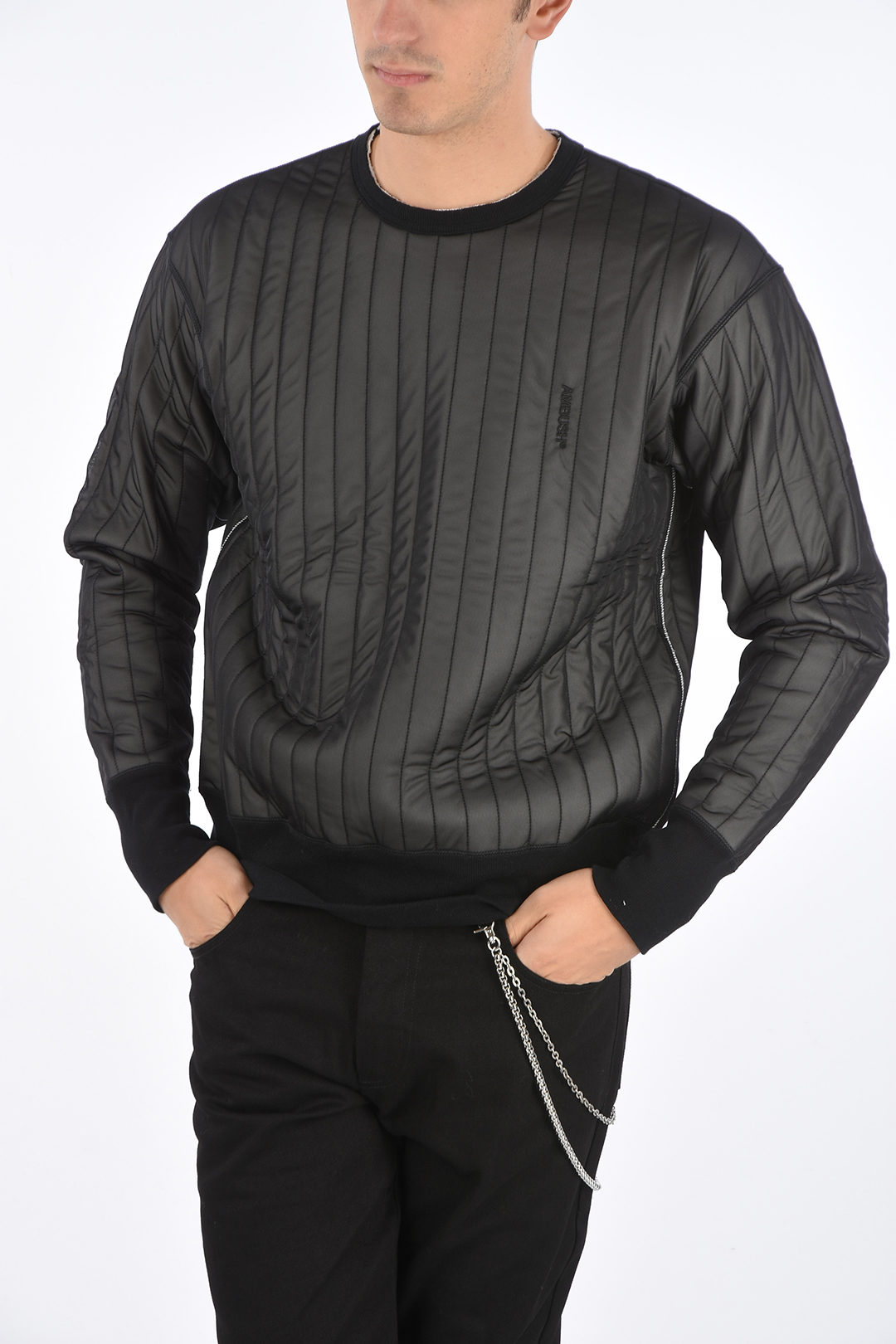 Men's Quilted Sweatshirt, Crewneck