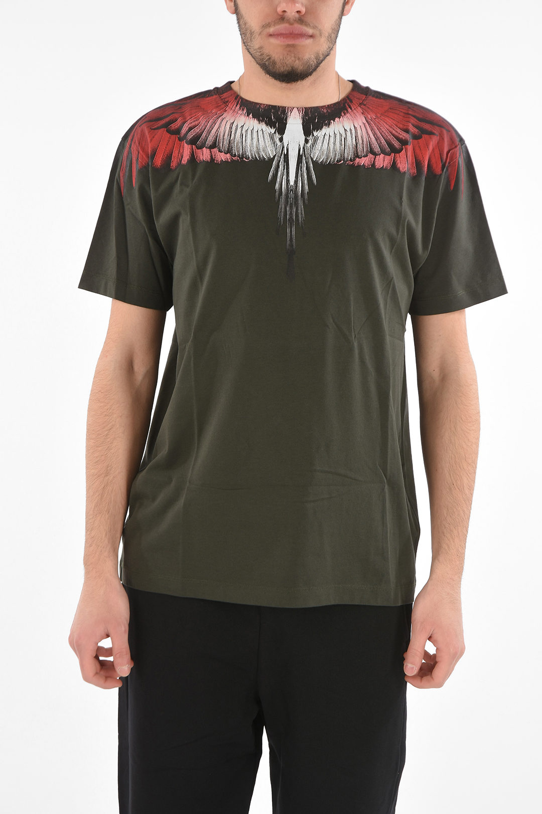T-shirts Marcelo Burlon - Red Wings black T-shirt - CMAA018F190010961020