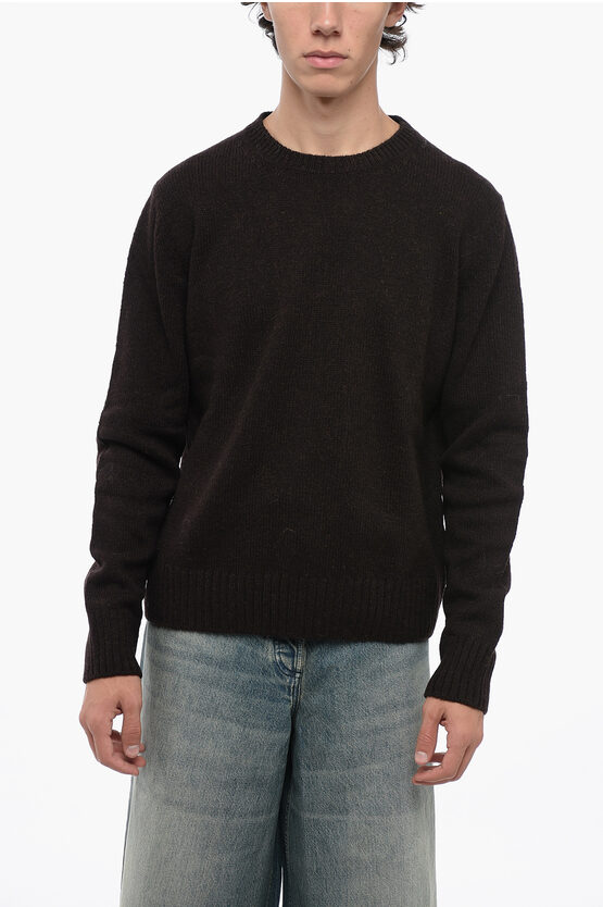 Shop Prada Crew Neck Shetland Wool Sweater