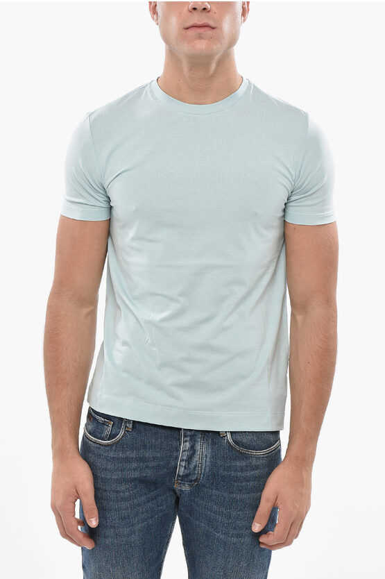 Malo Crew Neck Stretch Cotton T-shirt In White