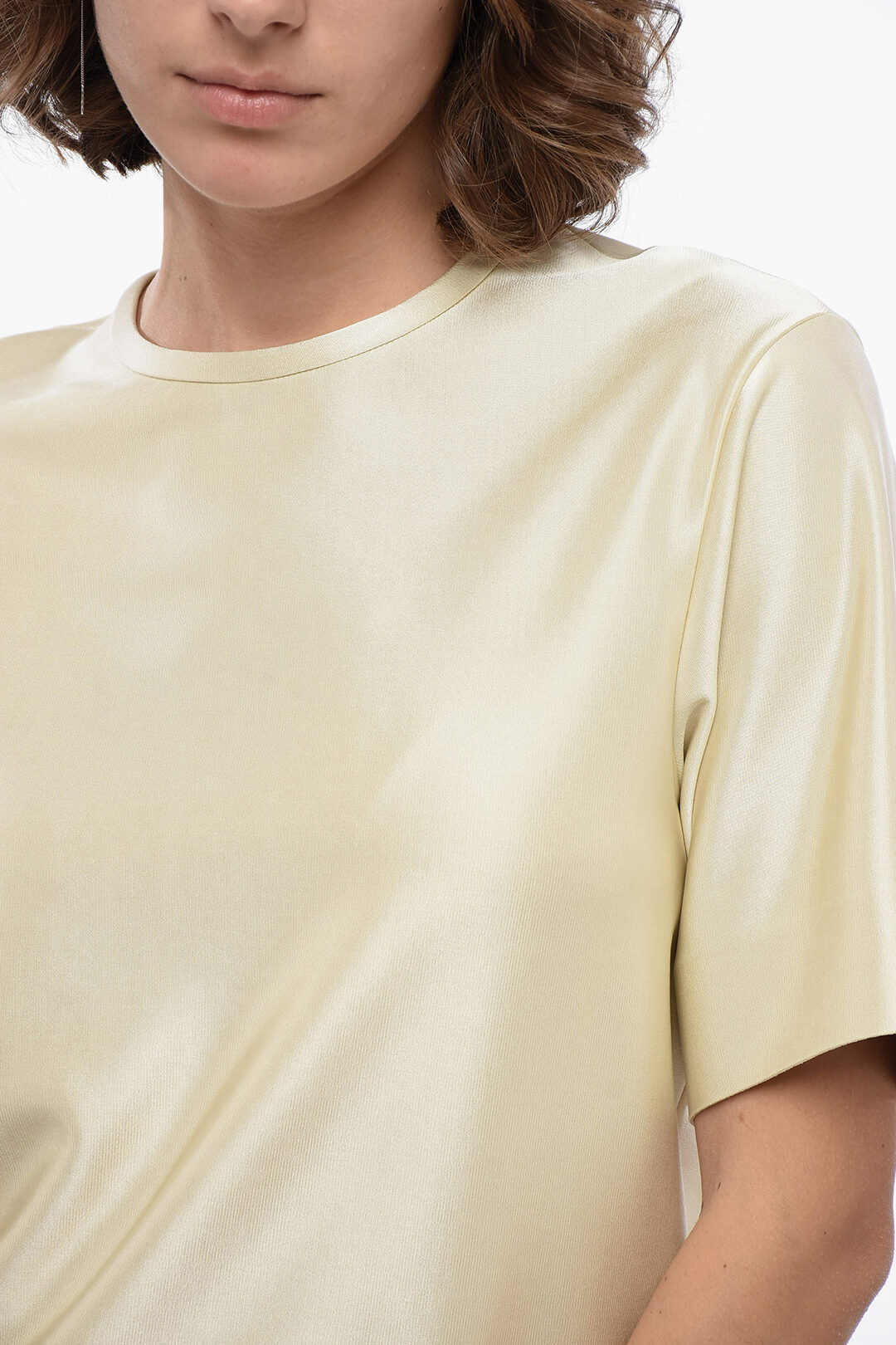 Jil Sander Crew Neck Stretch Viscose T-Shirt women - Glamood