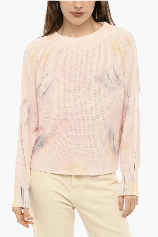 Woolrich Crew-neck Sweater With Gradient Details In Multi