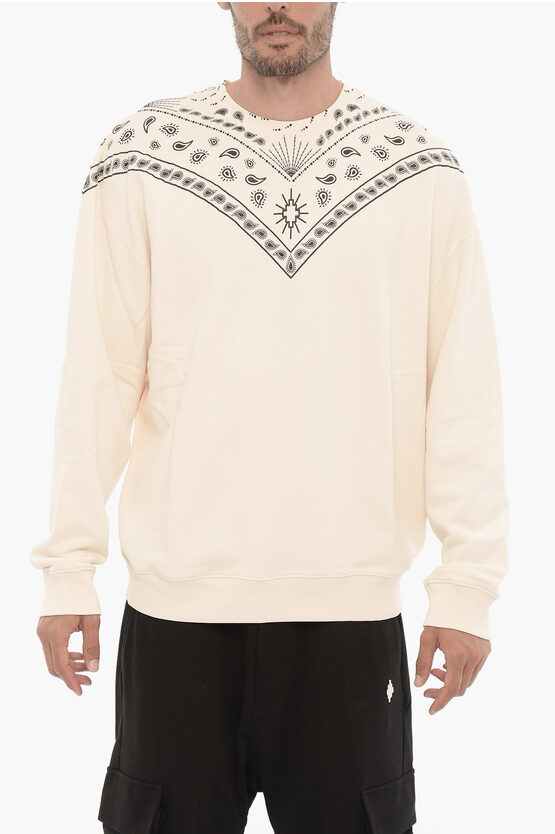 Shop Marcelo Burlon County Of Milan Crew-neck Sweatshirt With Bandana Motif