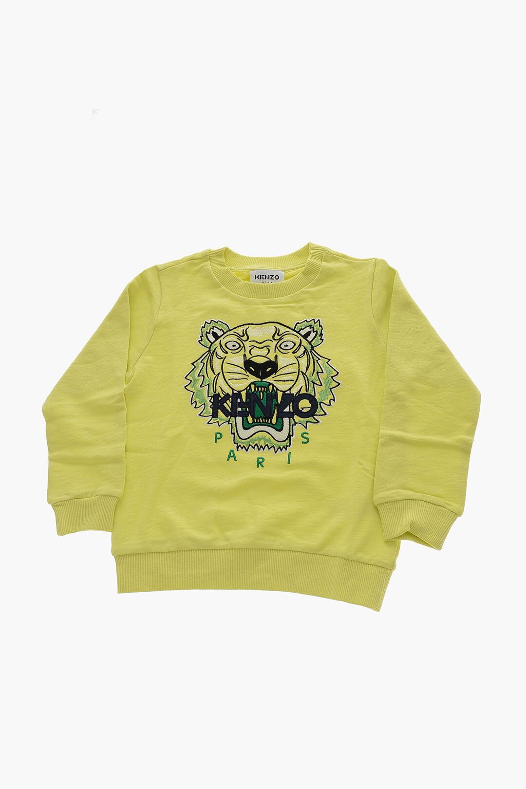 Kenzo Kids Crew-neck Sweatshirt with Tiger Crest Embroidery boys ...