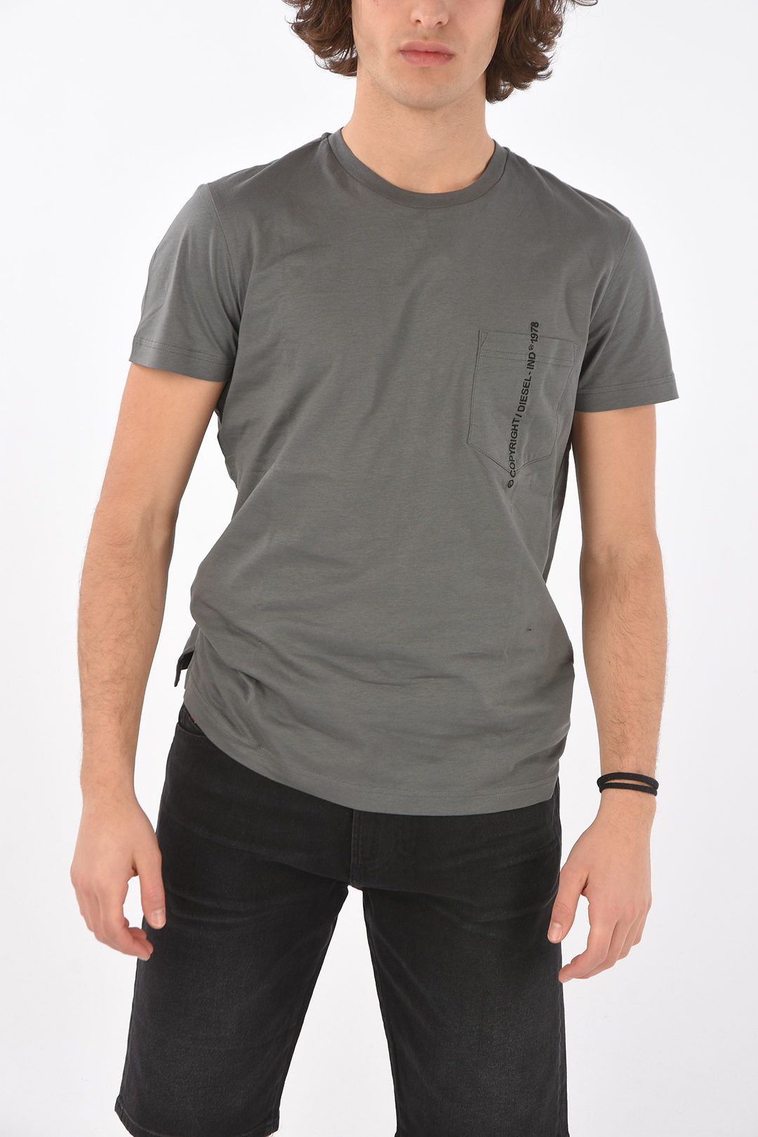 関税込【DIESEL】Rubin Pocket J1 short sleeve T-shirt★Blue Diesel T Rubin Pocket J1 T Shirt, $29 | farfetch.com | Lookastic