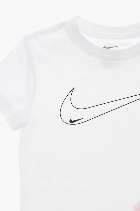 Crew-neck T-Shirt and Dri-Fit Shorts with Printed Logo