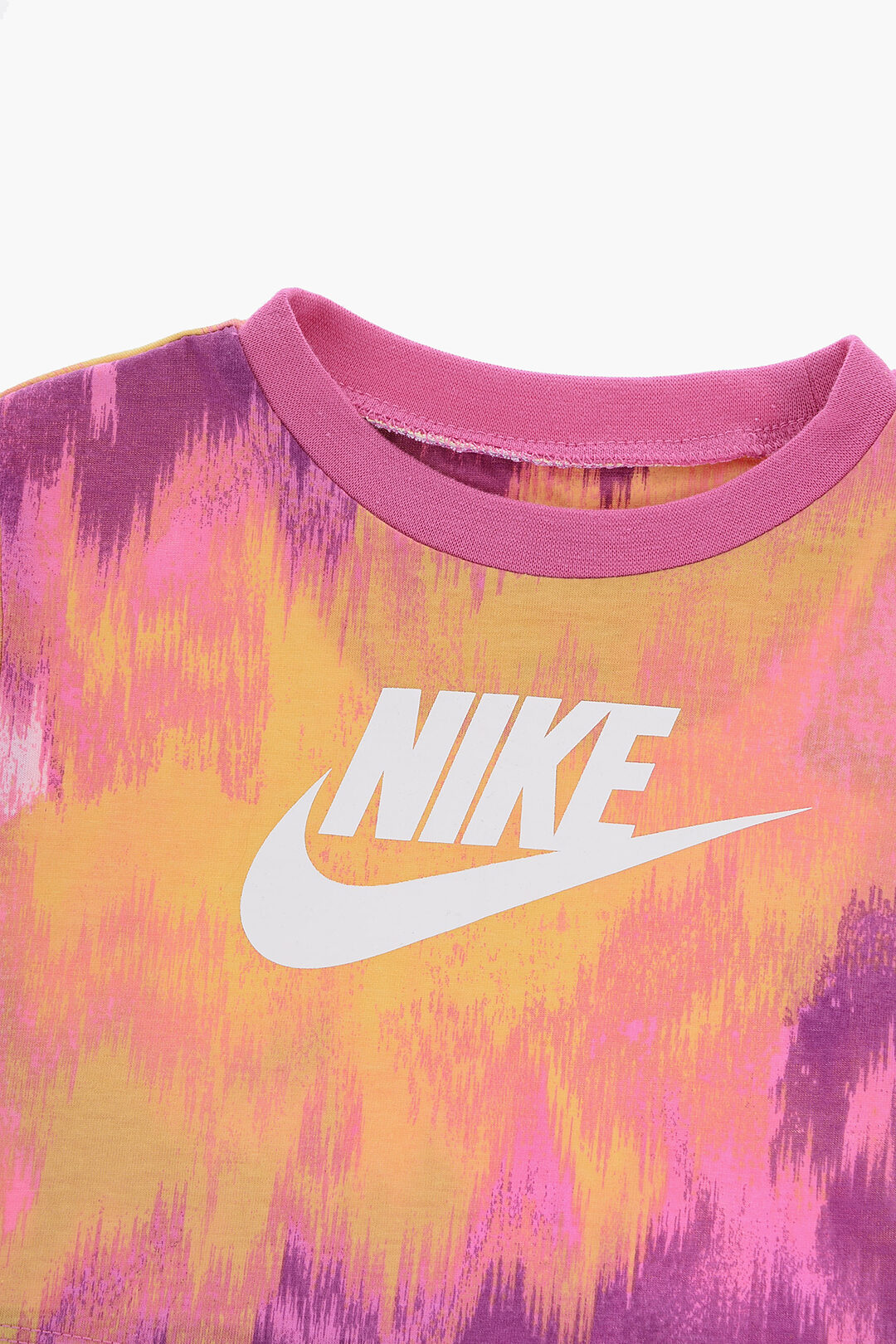 Nike KIDS Crew-neck T-Shirt and Shorts Set with Printed Logo girls