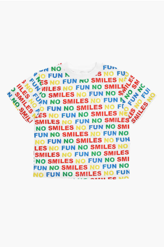 Stella Mccartney Crew-neck T-shirt With All-over Print In Multi
