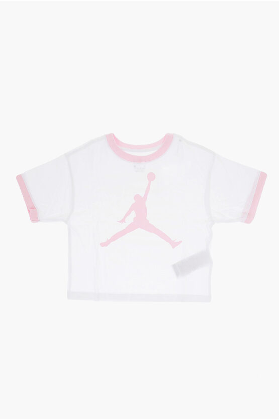 Nike Crew-neck T-shirt With Contrasting Edges In White